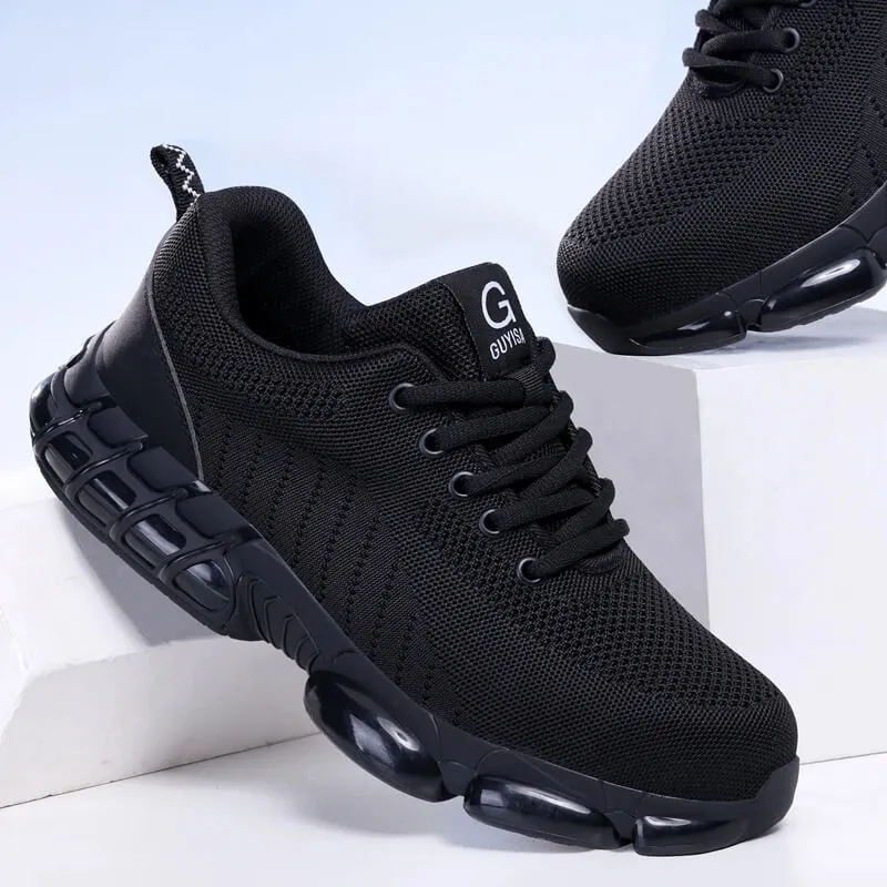 Steel Toe Shoes for Men Women No Slip Construction Air Cushion Industrial Shoes Safety Shoes Lightweight Steel Toe Sneakers