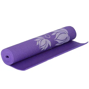 Strauss Exercise Floral Yoga Mat with Carry Bag Non-Slip Exercise & Fitness Mat for Yoga, Pilates & Floor Workouts For Men & Women Anti Tear Mat | Home & Gym Workout |Size-8mm, (Purple)