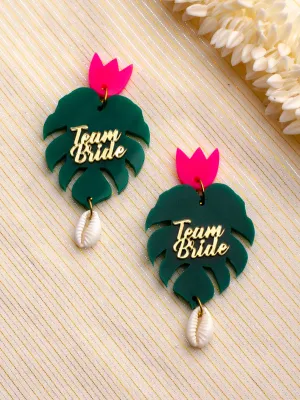 Team Bride Tropical Earrings