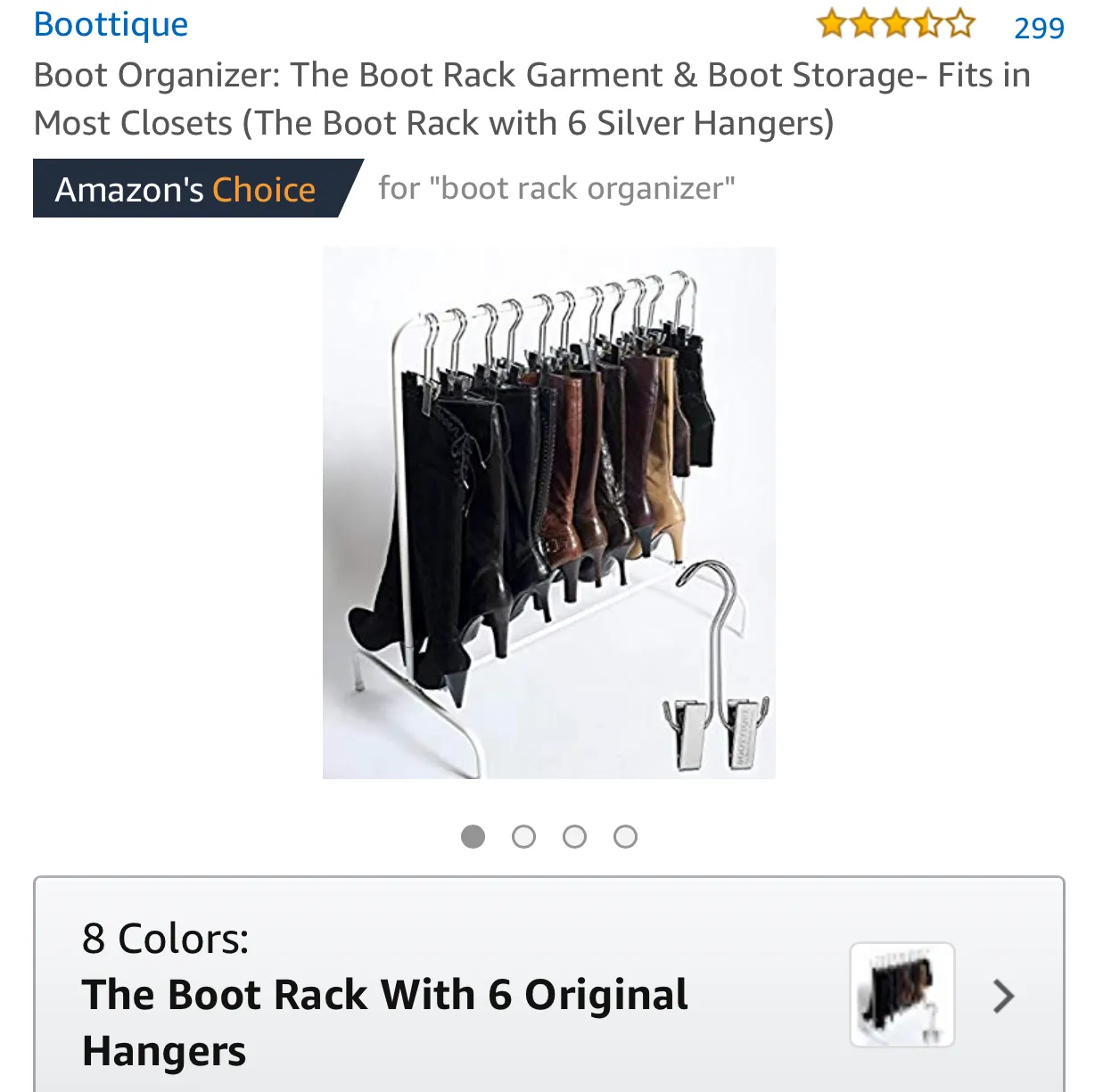 The Boot Rack™ (White Rack   6 Boot Hangers) - Amazon's Choice