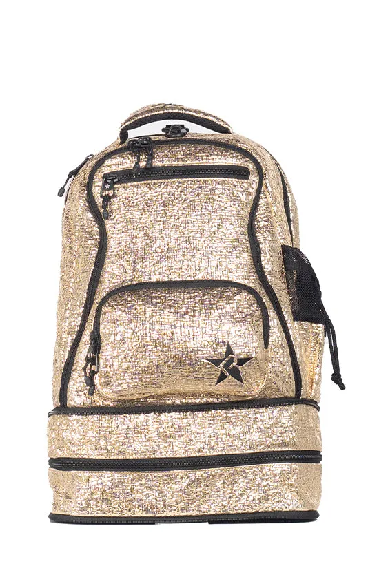 Tinsel in Gold Rebel Baby Bag Dream with Black Zipper