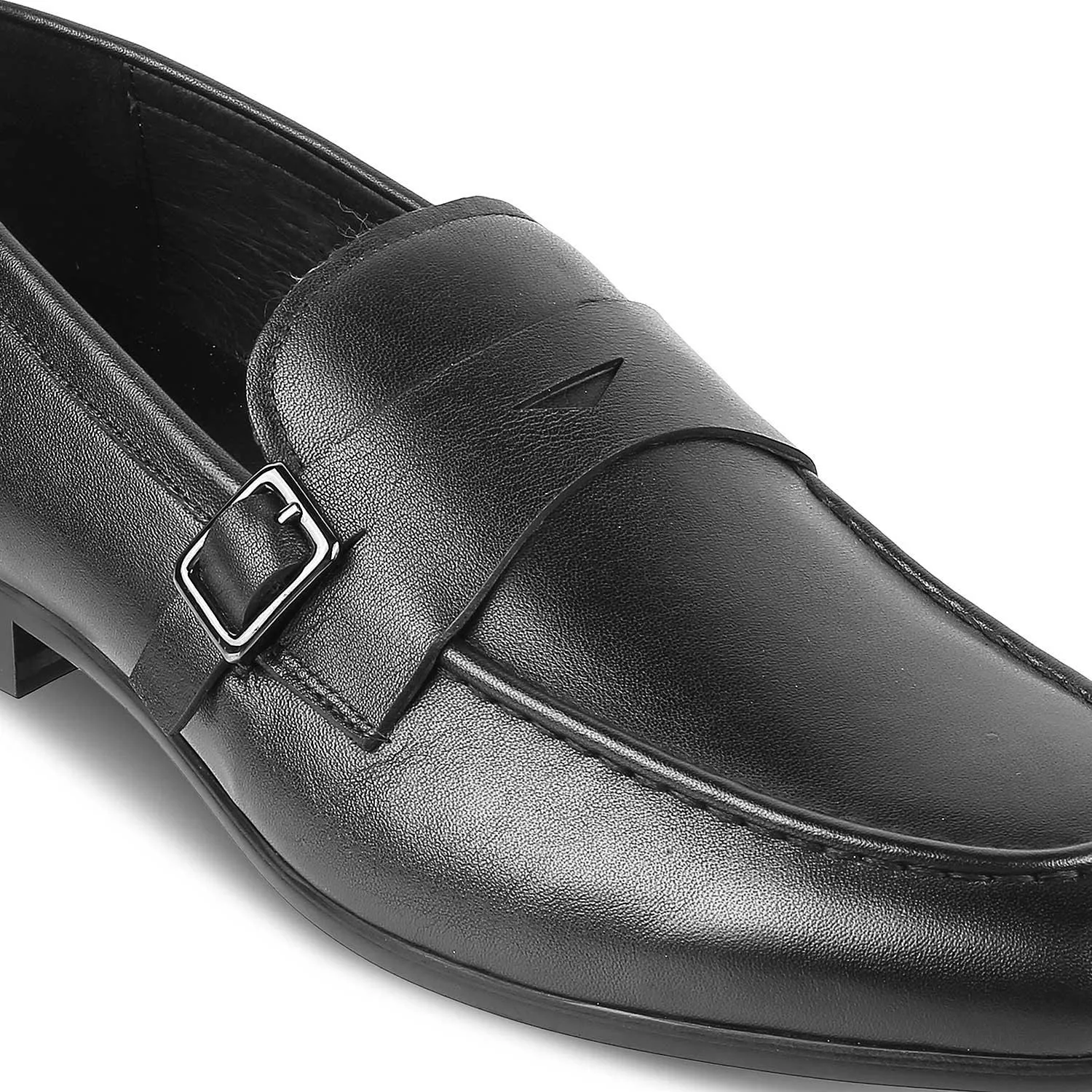 Tresmode Neno Black Men's Leather Loafers