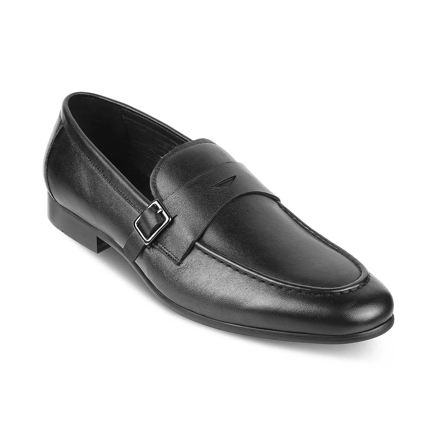 Tresmode Neno Black Men's Leather Loafers