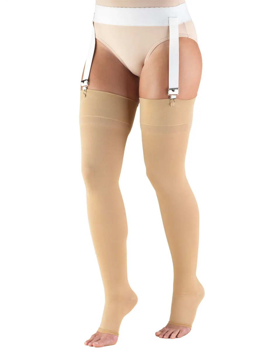 TRUFORM Classic Medical OPEN TOE Thigh High Support Stockings 20-30 mmHg