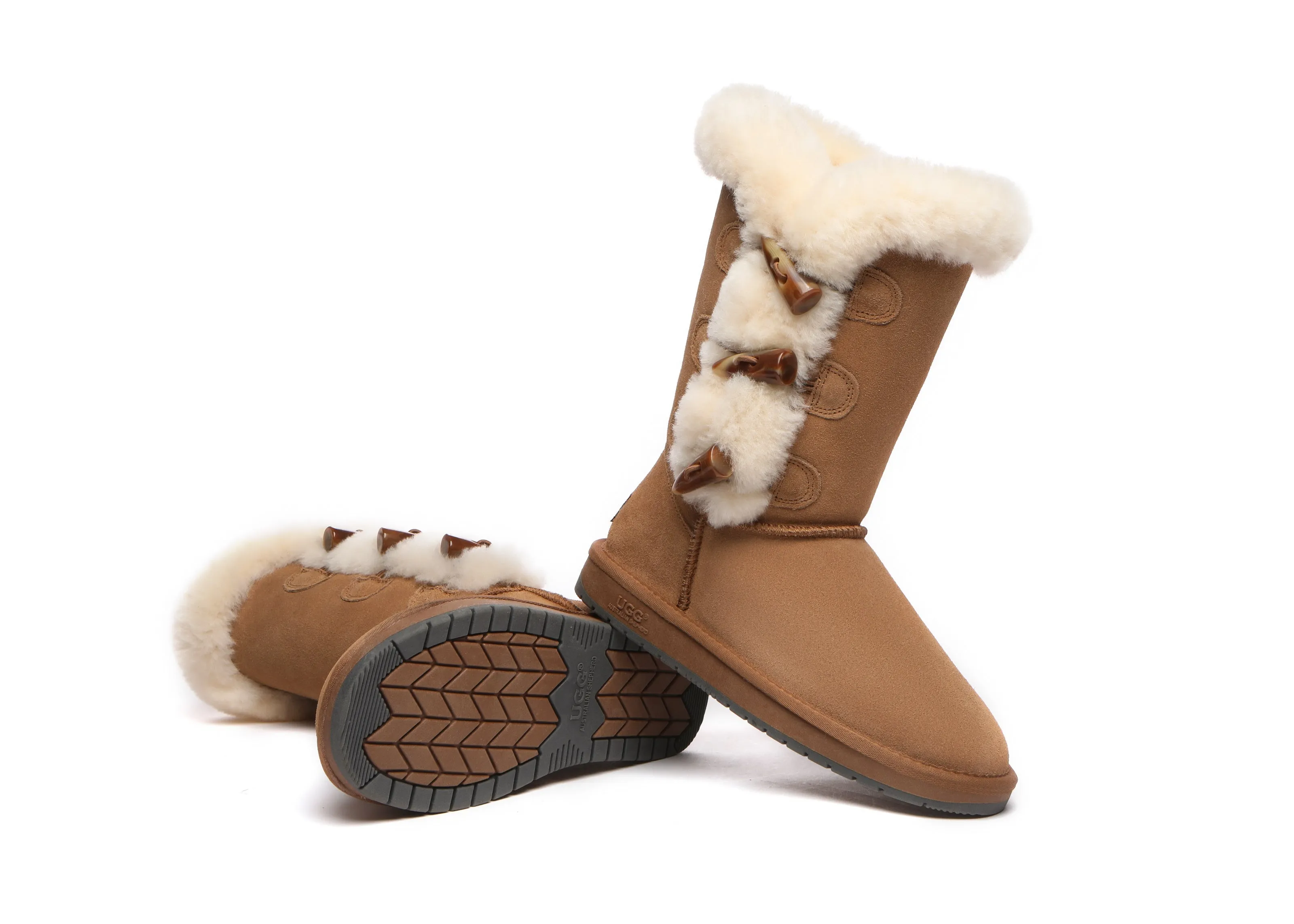 UGG Boots Women Sheepskin Wool Short boots Tamari Toggle Closure