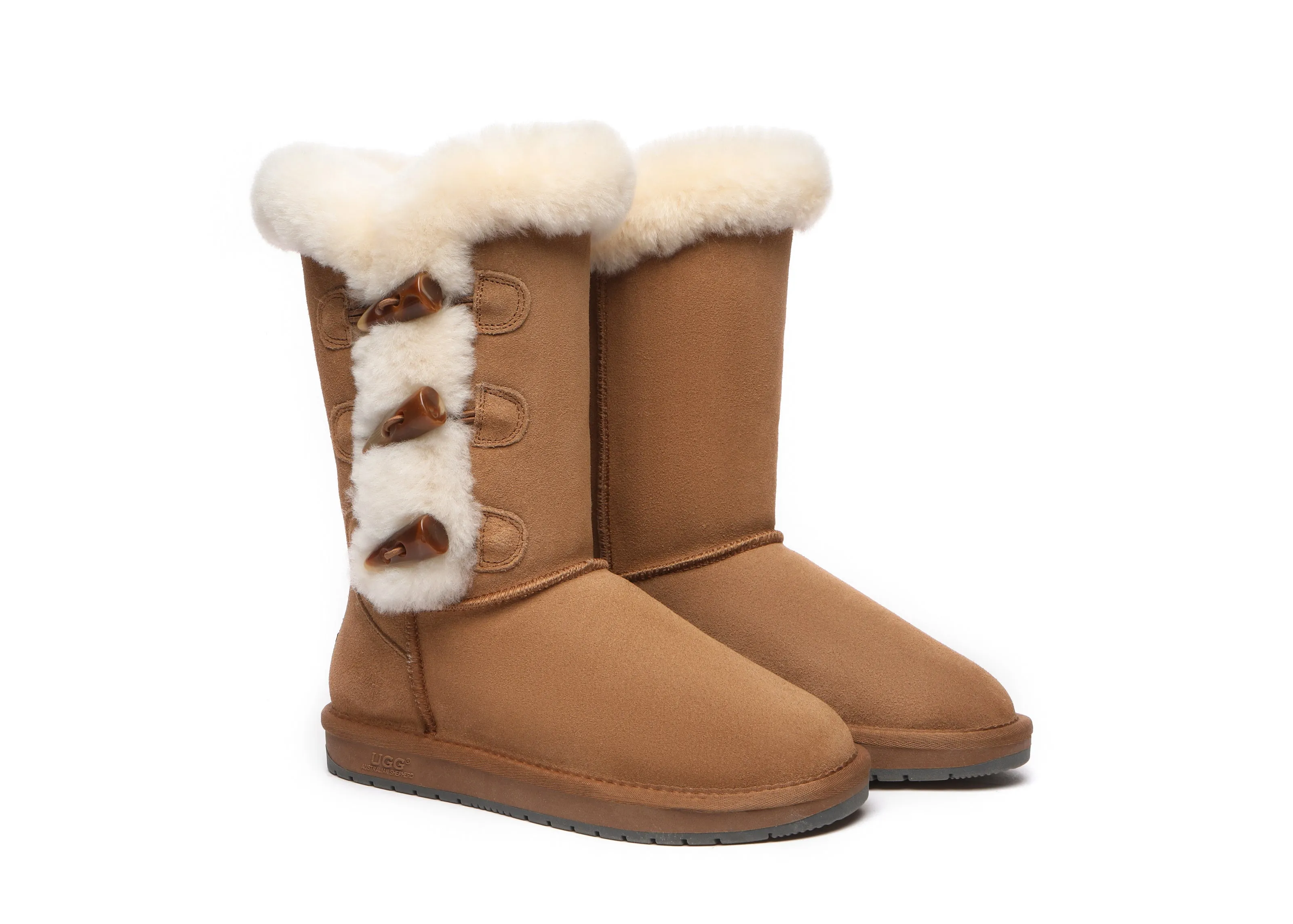 UGG Boots Women Sheepskin Wool Short boots Tamari Toggle Closure