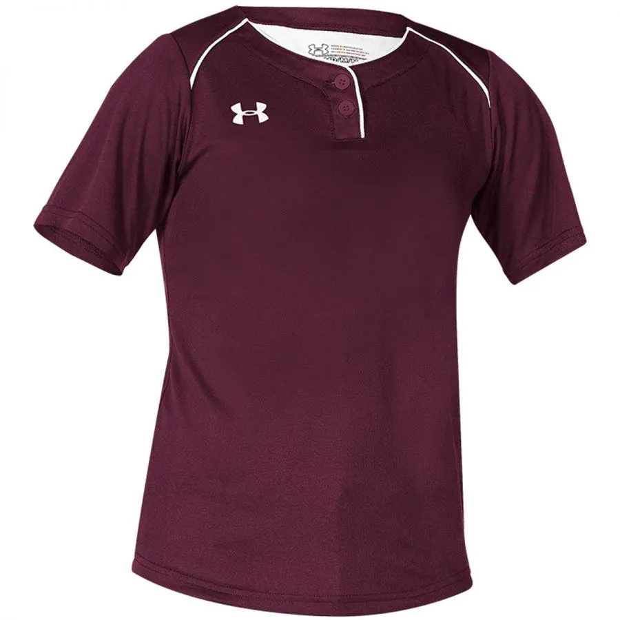 Under Armour Next 2-Button Youth Girls Softball Jersey