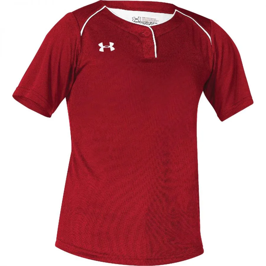 Under Armour Next 2-Button Youth Girls Softball Jersey