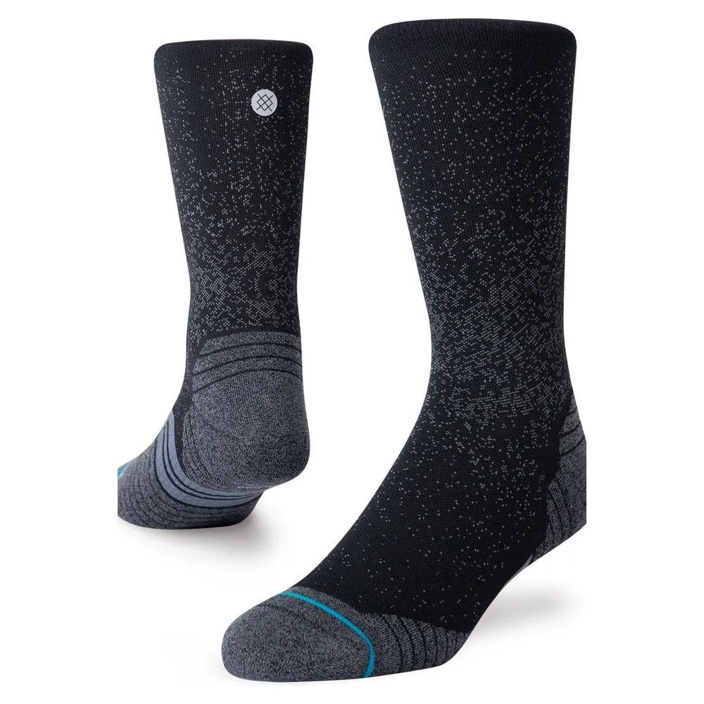 Unisex Run Crew Socks - Black/Grey