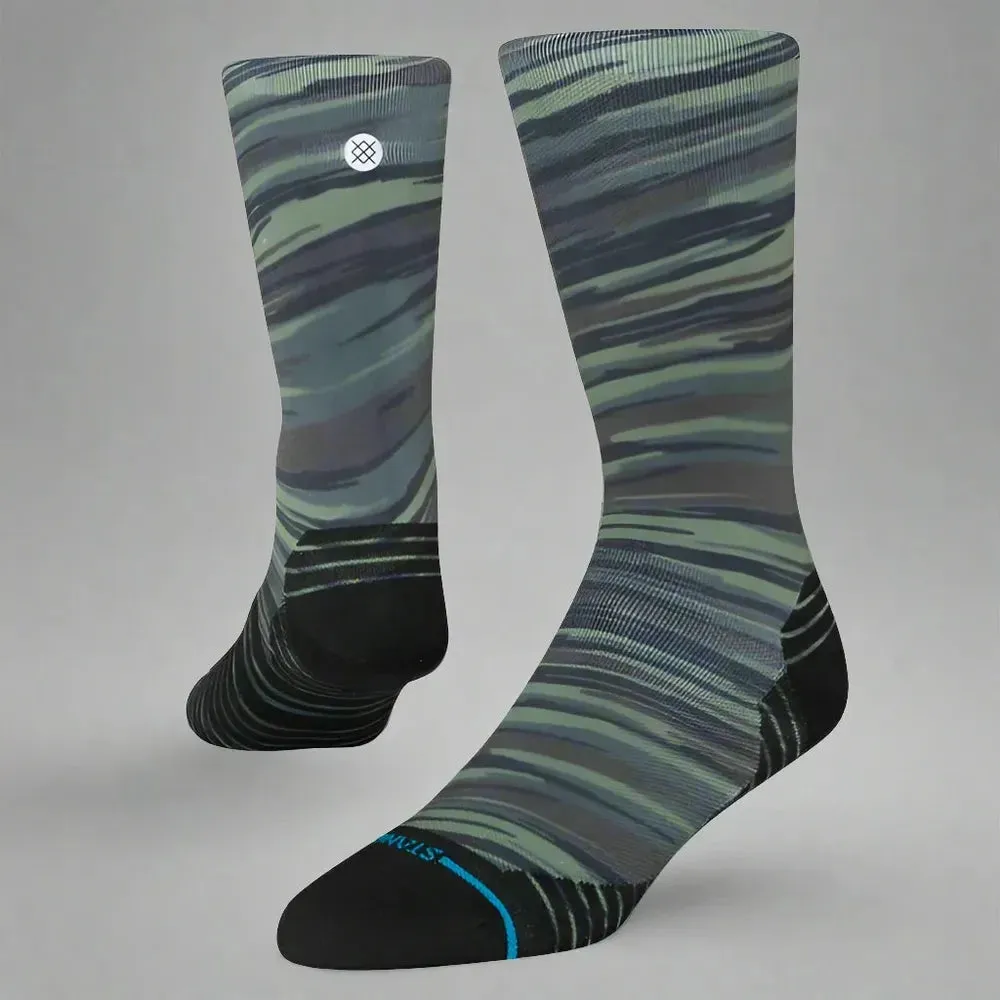 Unisex Slant Crew Socks - Greencamo