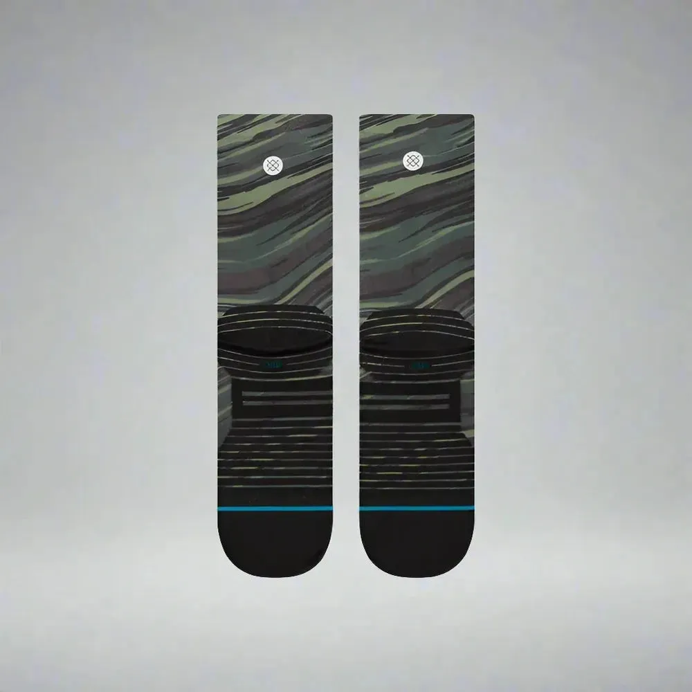 Unisex Slant Crew Socks - Greencamo