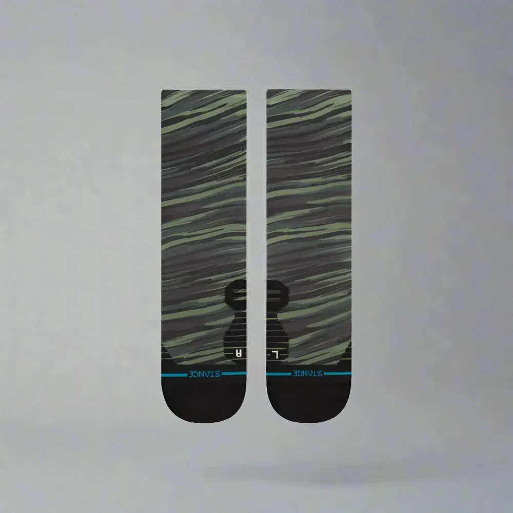 Unisex Slant Crew Socks - Greencamo