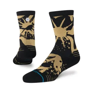 Unisex Sun Dust Crew Socks - Black/Brown