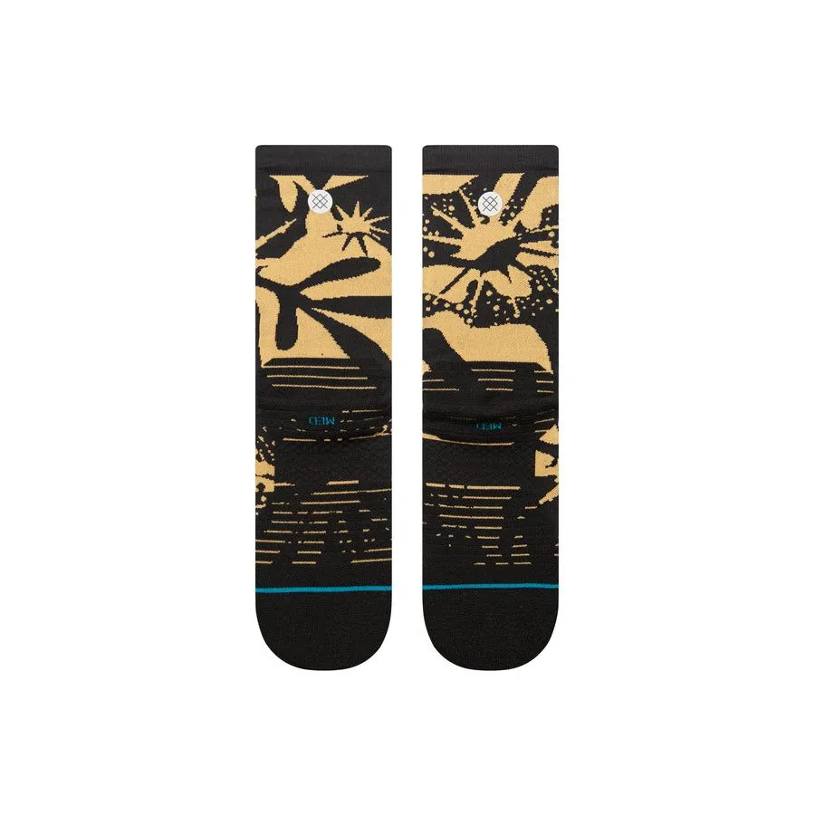 Unisex Sun Dust Crew Socks - Black/Brown