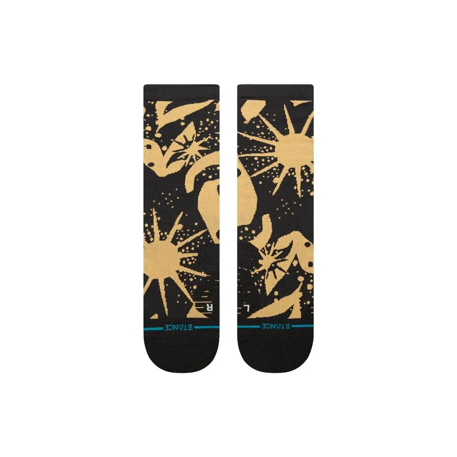 Unisex Sun Dust Crew Socks - Black/Brown