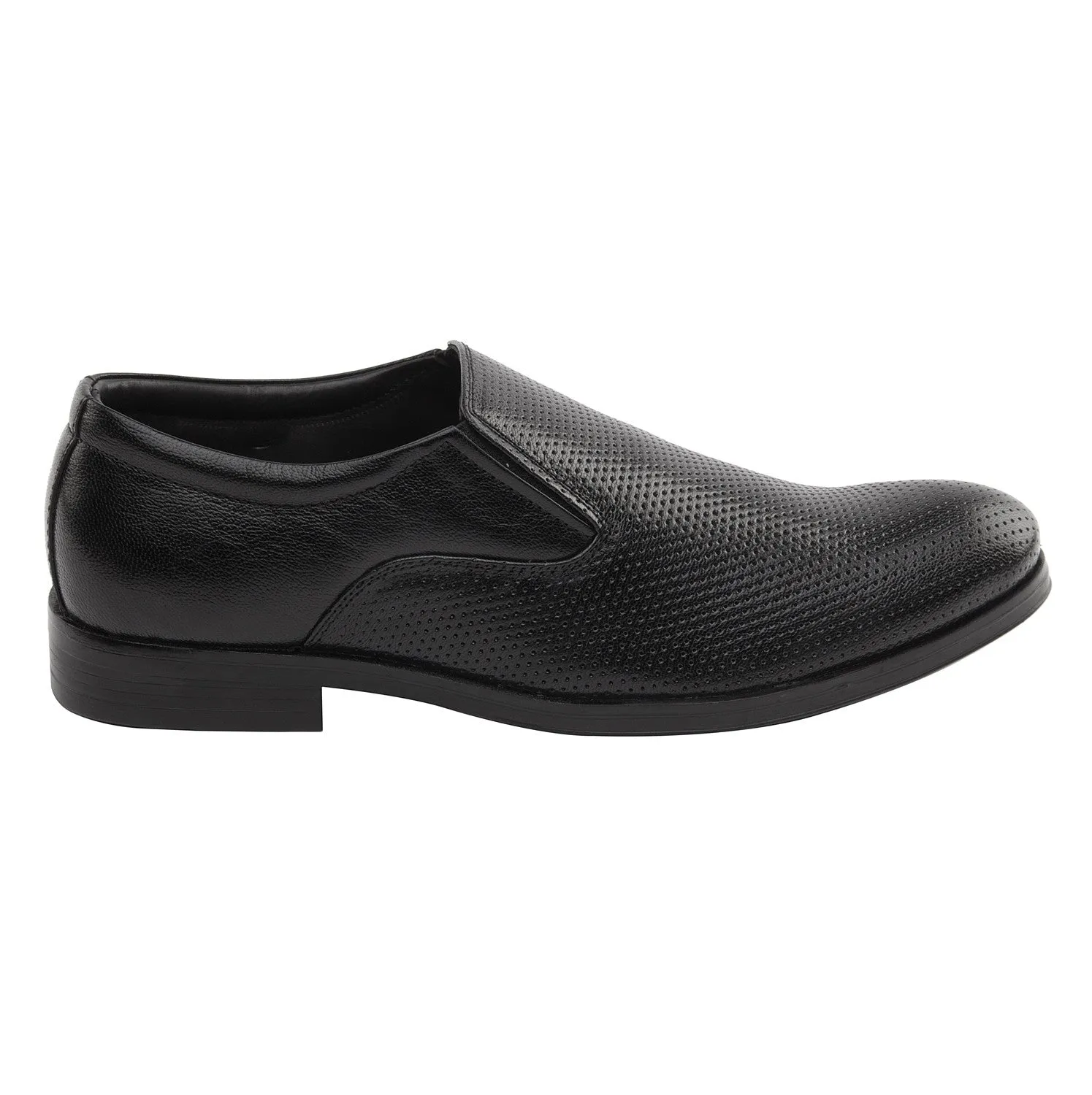 Vardhra Men 100% Genuine Leather - Formal Slip-on Dress Shoes - Black