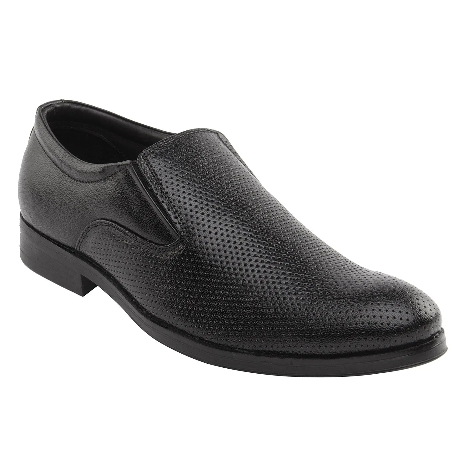 Vardhra Men 100% Genuine Leather - Formal Slip-on Dress Shoes - Black