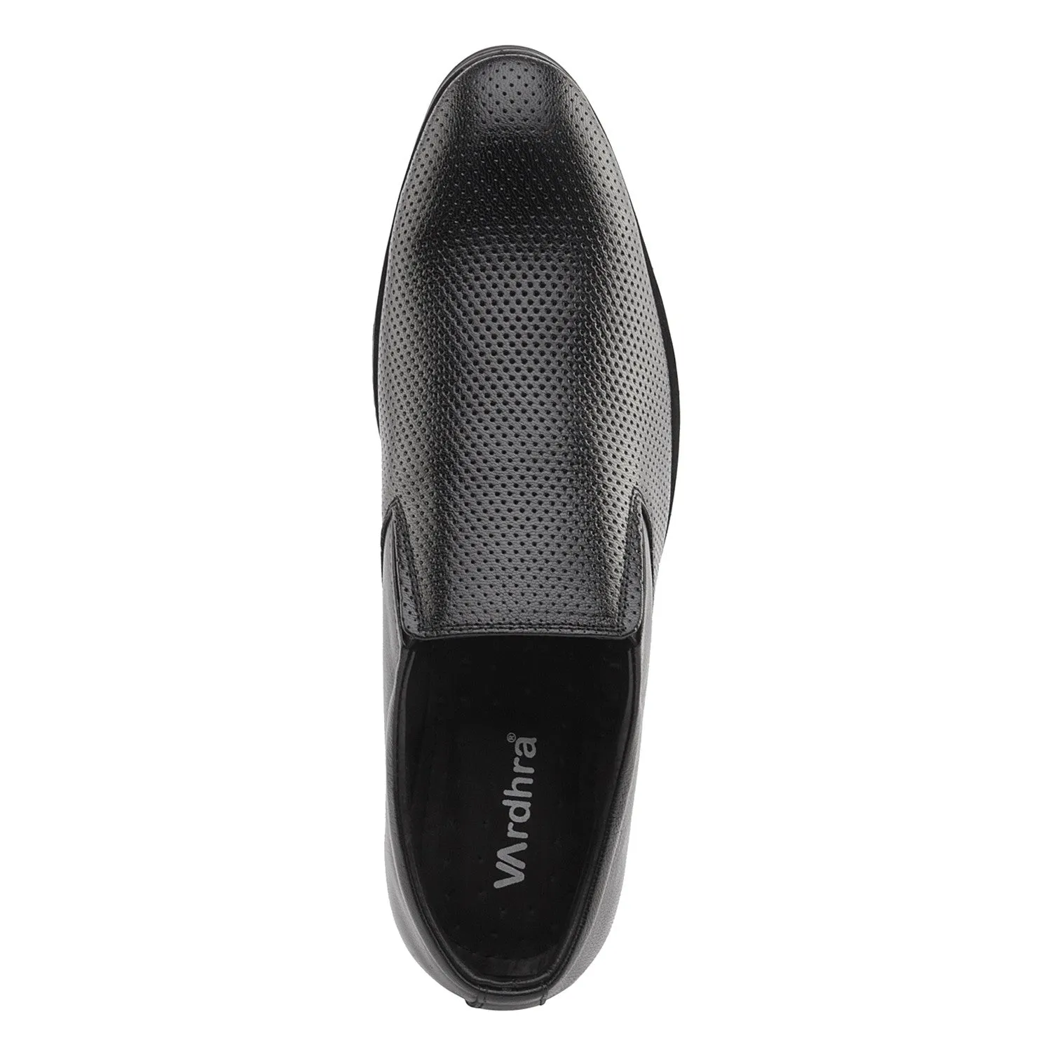 Vardhra Men 100% Genuine Leather - Formal Slip-on Dress Shoes - Black