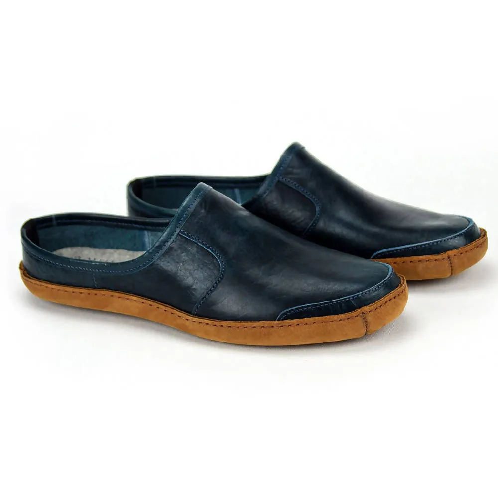 Vermont House Shoes: Mule - Indigo