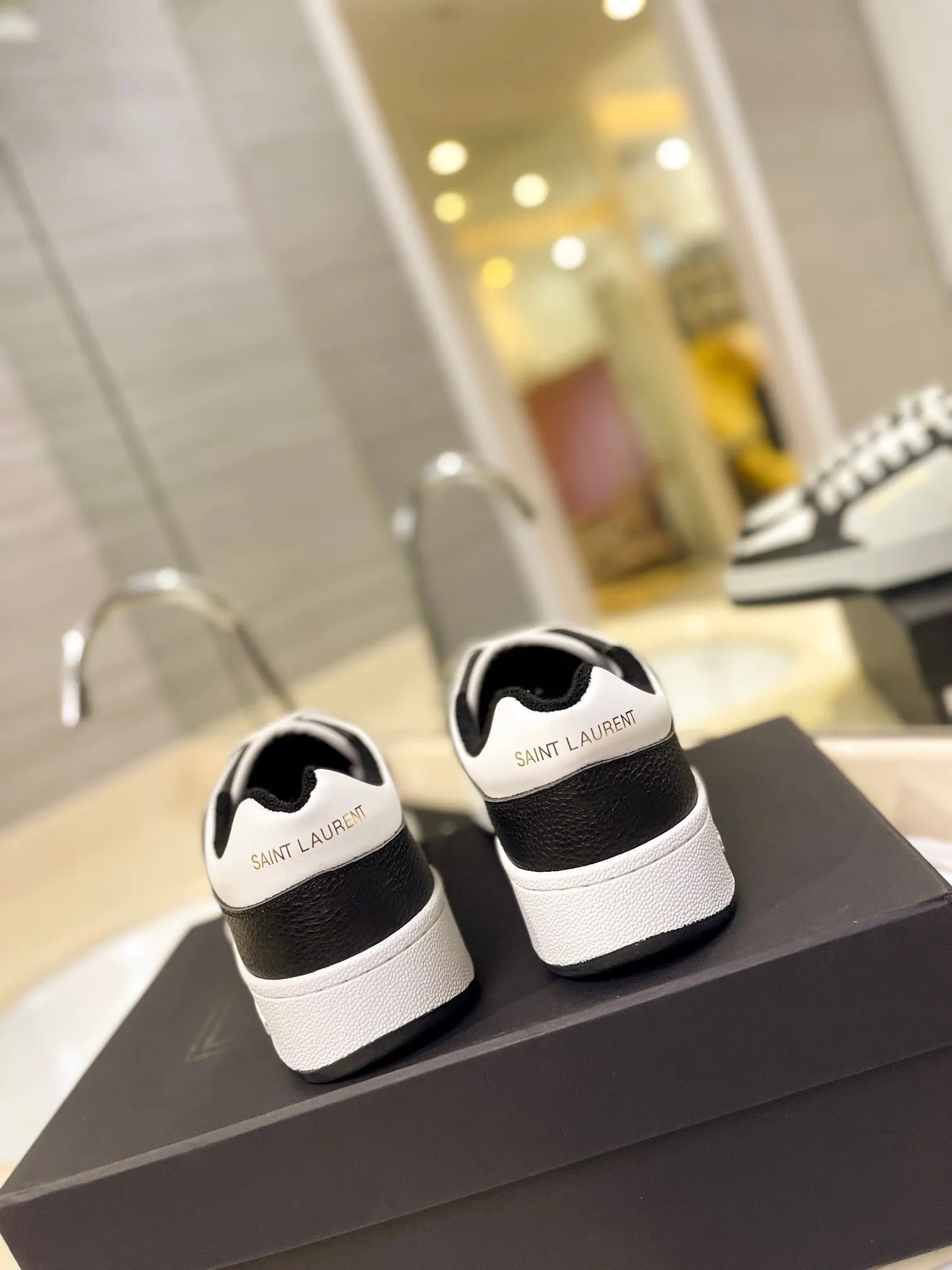 VSL Black and White Leather Sneakers-167