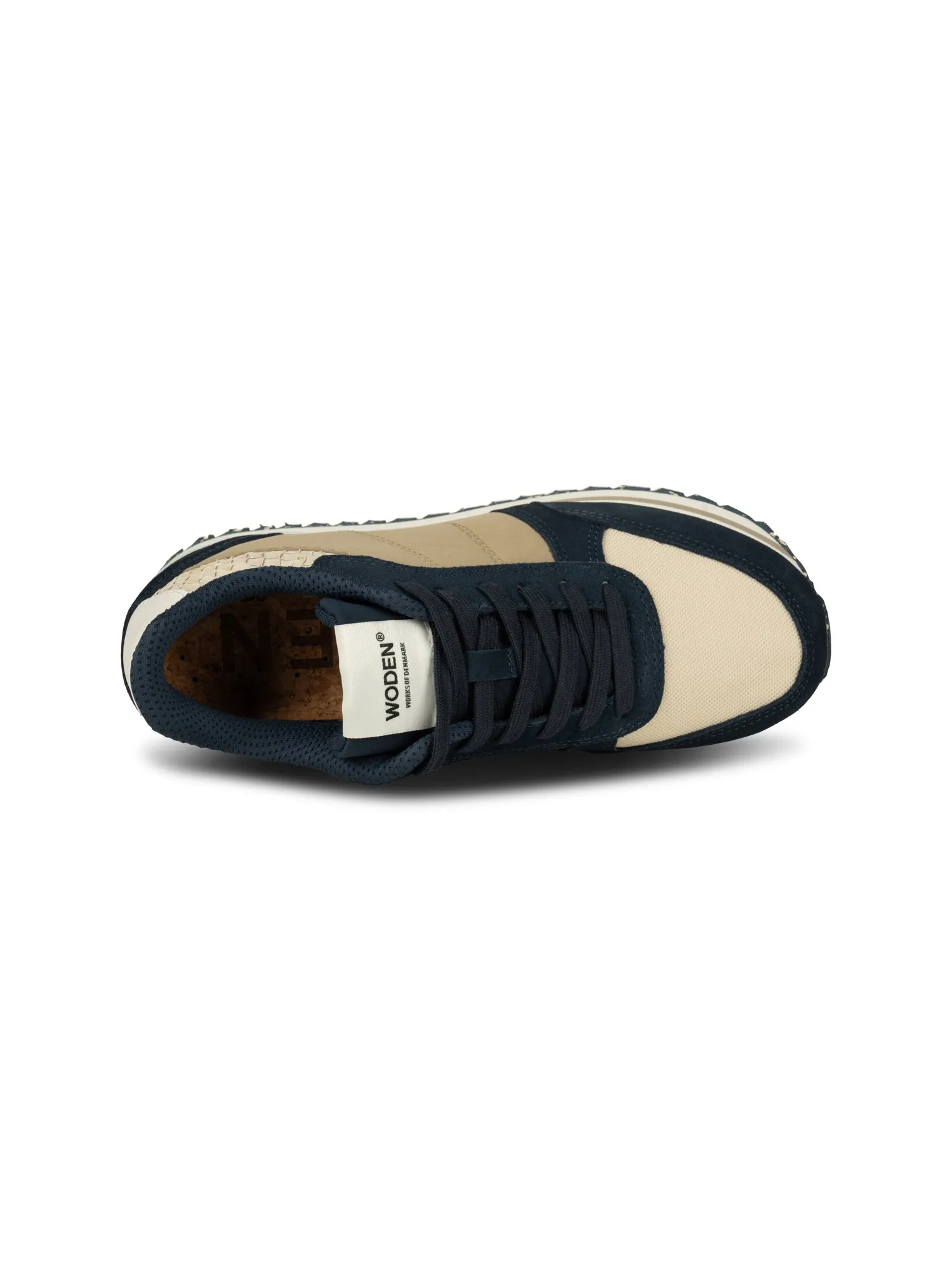 Woden Ronja Plateau Trainers-Navy Multi-WL599