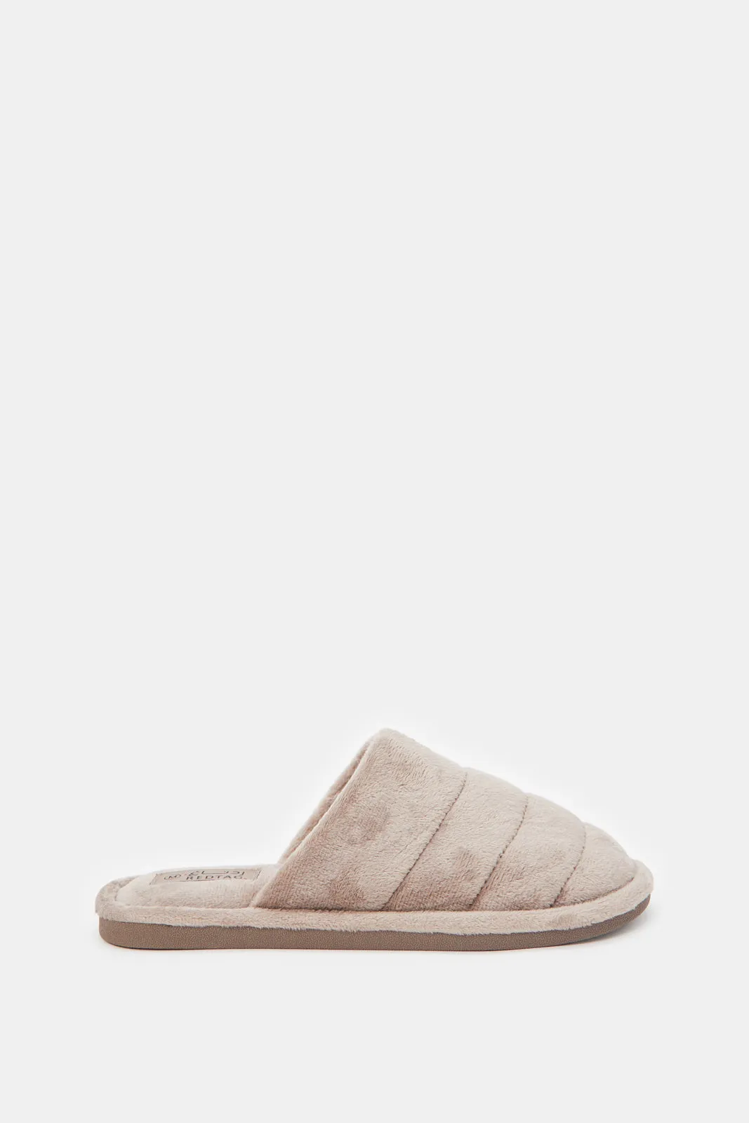 Women Taupe Closed Toe Slippers