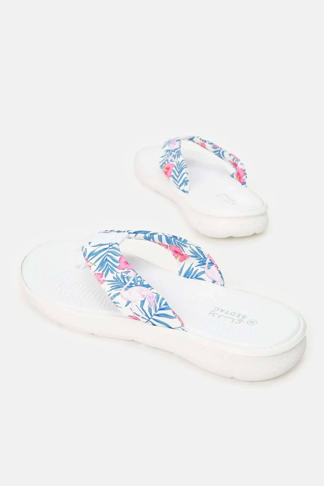 Women White Sporty Flip Flop