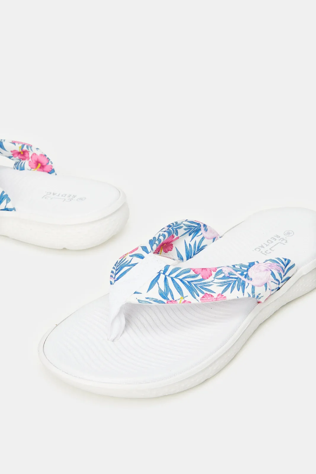 Women White Sporty Flip Flop