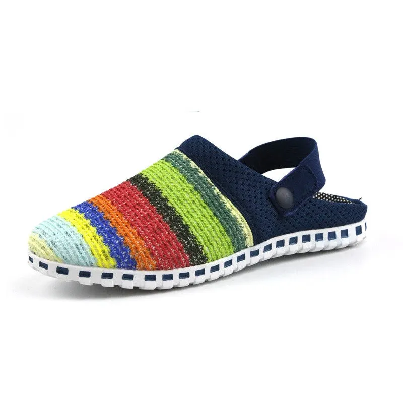 Women's stylish pretty knitted pretty slip-on sandals