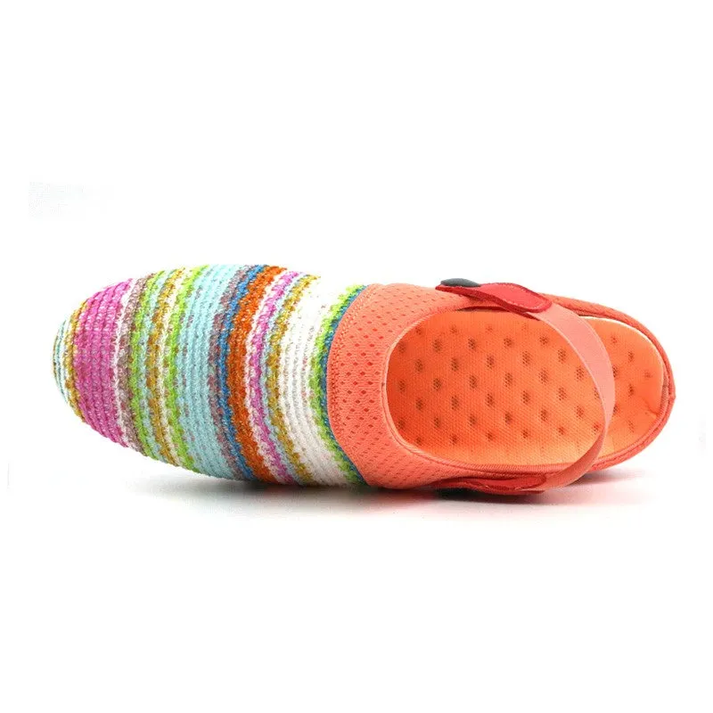 Women's stylish pretty knitted pretty slip-on sandals