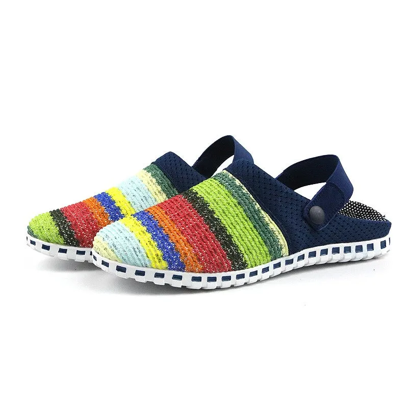 Women's stylish pretty knitted pretty slip-on sandals