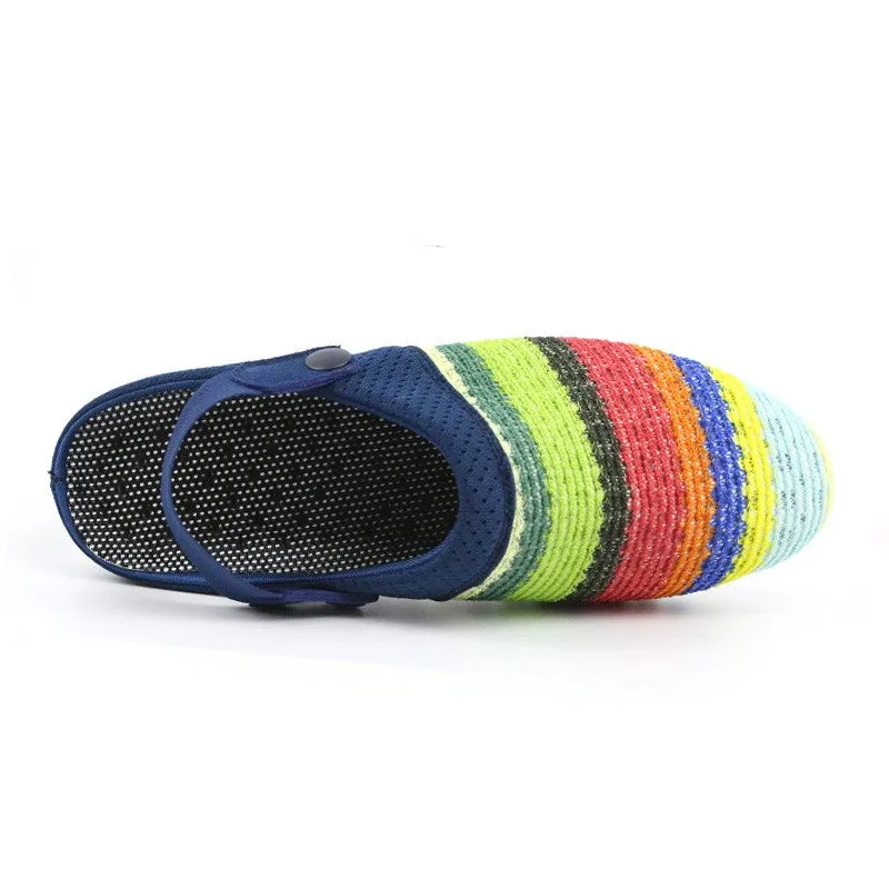 Women's stylish pretty knitted pretty slip-on sandals