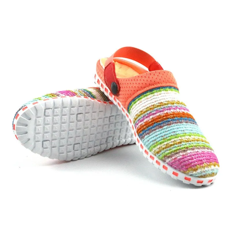 Women's stylish pretty knitted pretty slip-on sandals