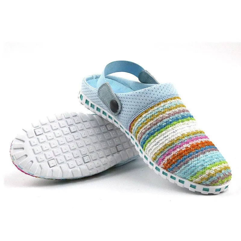 Women's stylish pretty knitted pretty slip-on sandals