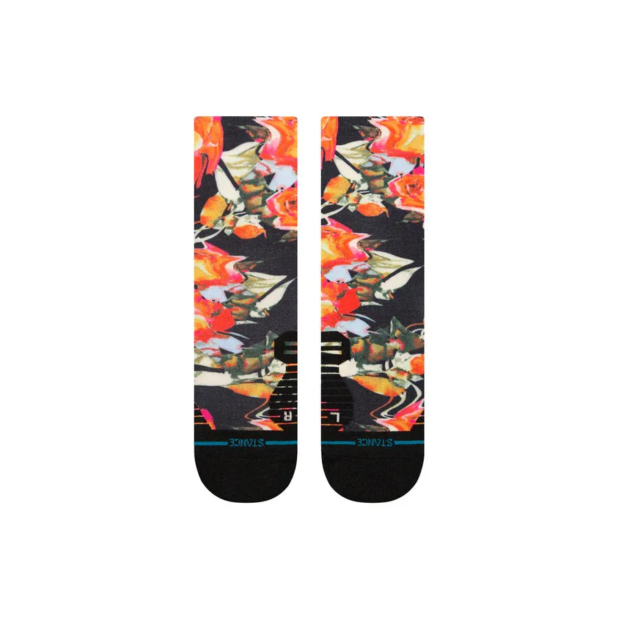 Womens Torque Light Crew Socks - Black