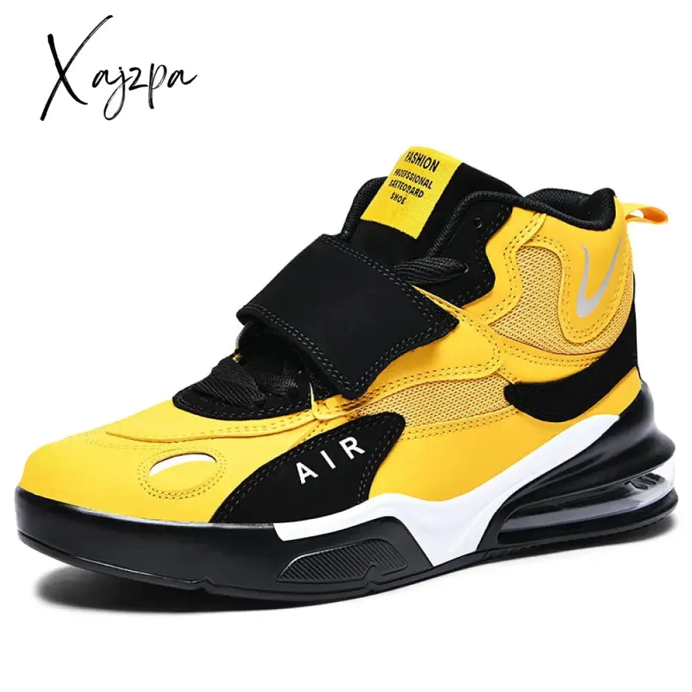 Xajzpa - New Men Outdoor Casual Sports Shoes for Male High Top Comfortable Basketball Shoe Breathable Running Sneaker