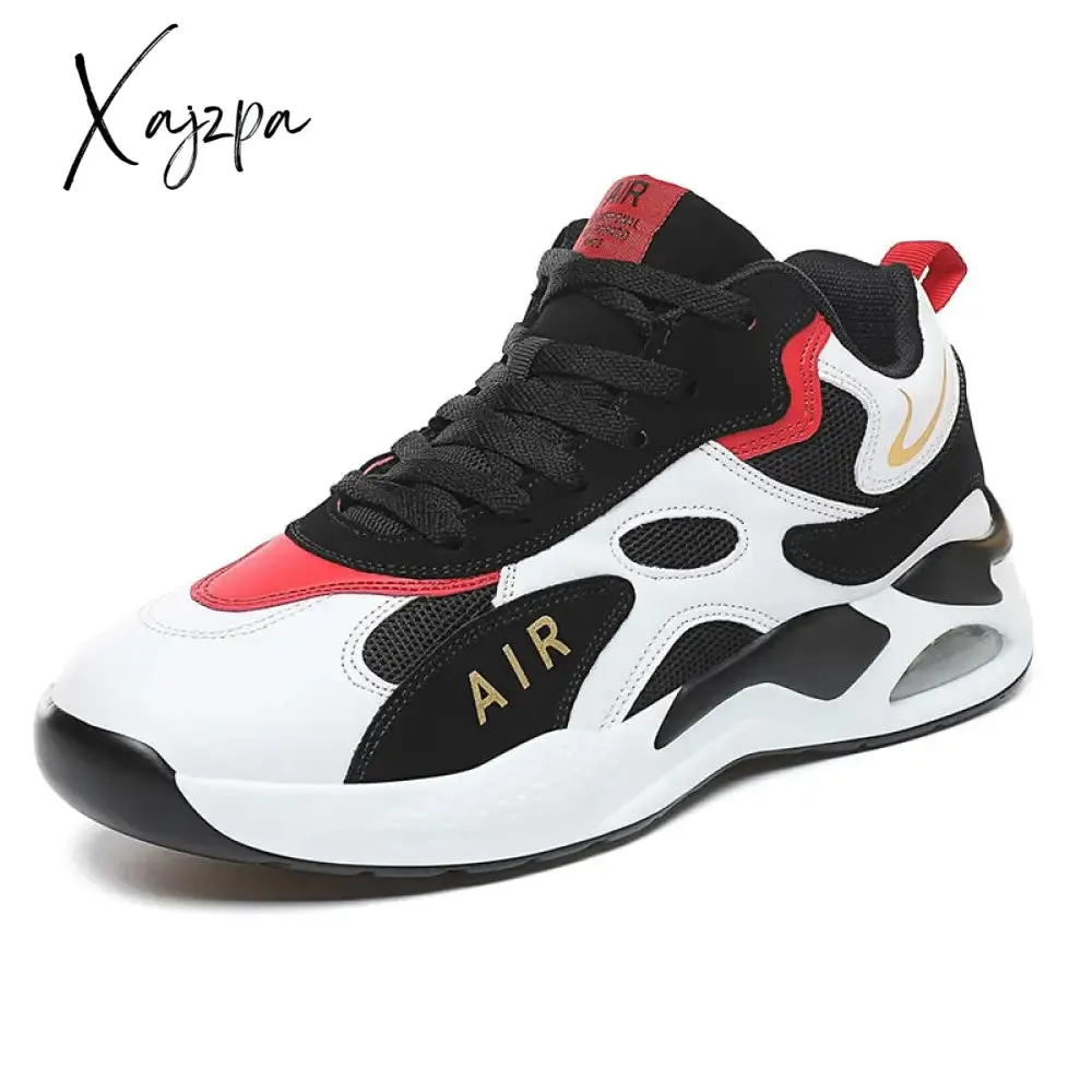 Xajzpa - New Men Outdoor Casual Sports Shoes for Male High Top Comfortable Basketball Shoe Breathable Running Sneaker