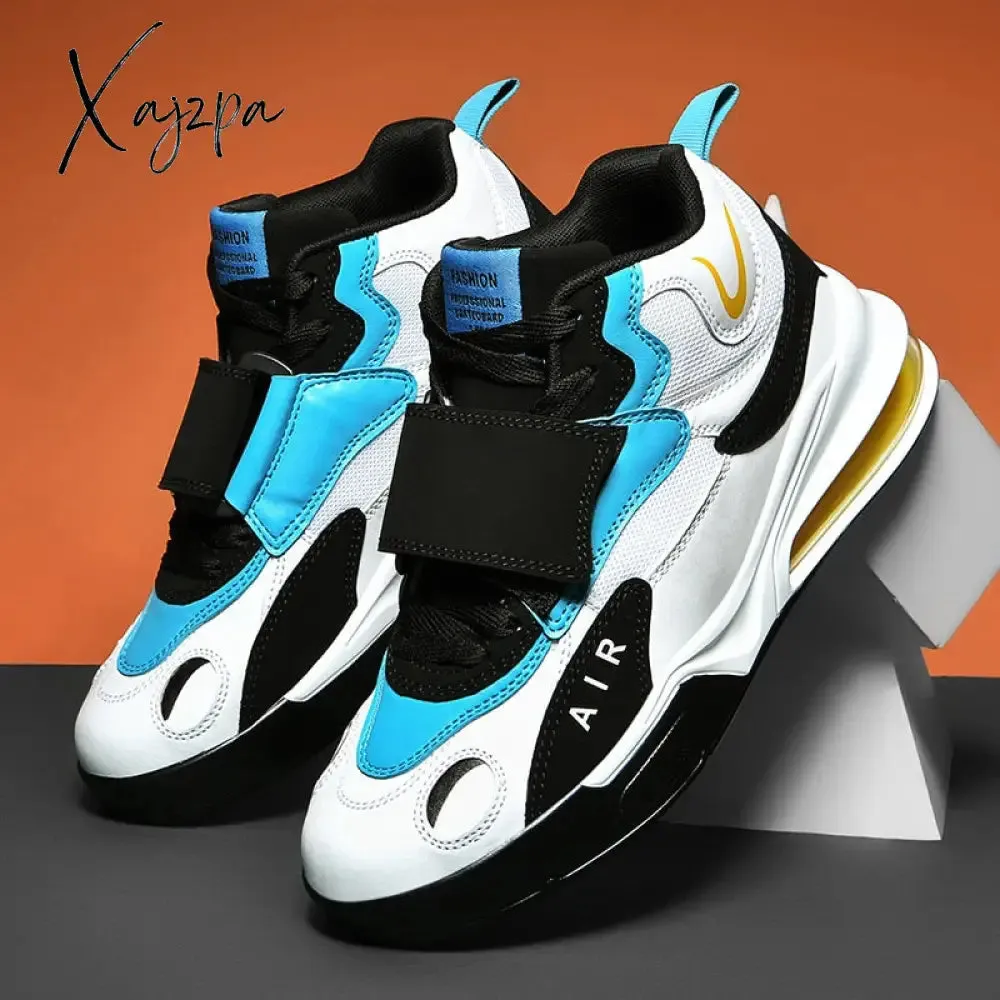 Xajzpa - New Men Outdoor Casual Sports Shoes for Male High Top Comfortable Basketball Shoe Breathable Running Sneaker