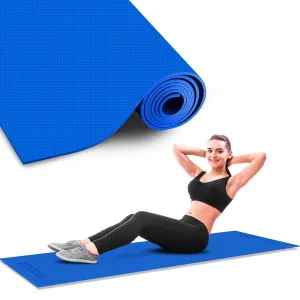 YE4-1.2-BL 4mm Thick Premium Exercise Yoga Mat for Gym Workout [Ultra-Dense Cushioning | Tear Resistance & Water Proof] Eco-Friendly Non-Slip Yoga Mat for Gym and Any General Fitness