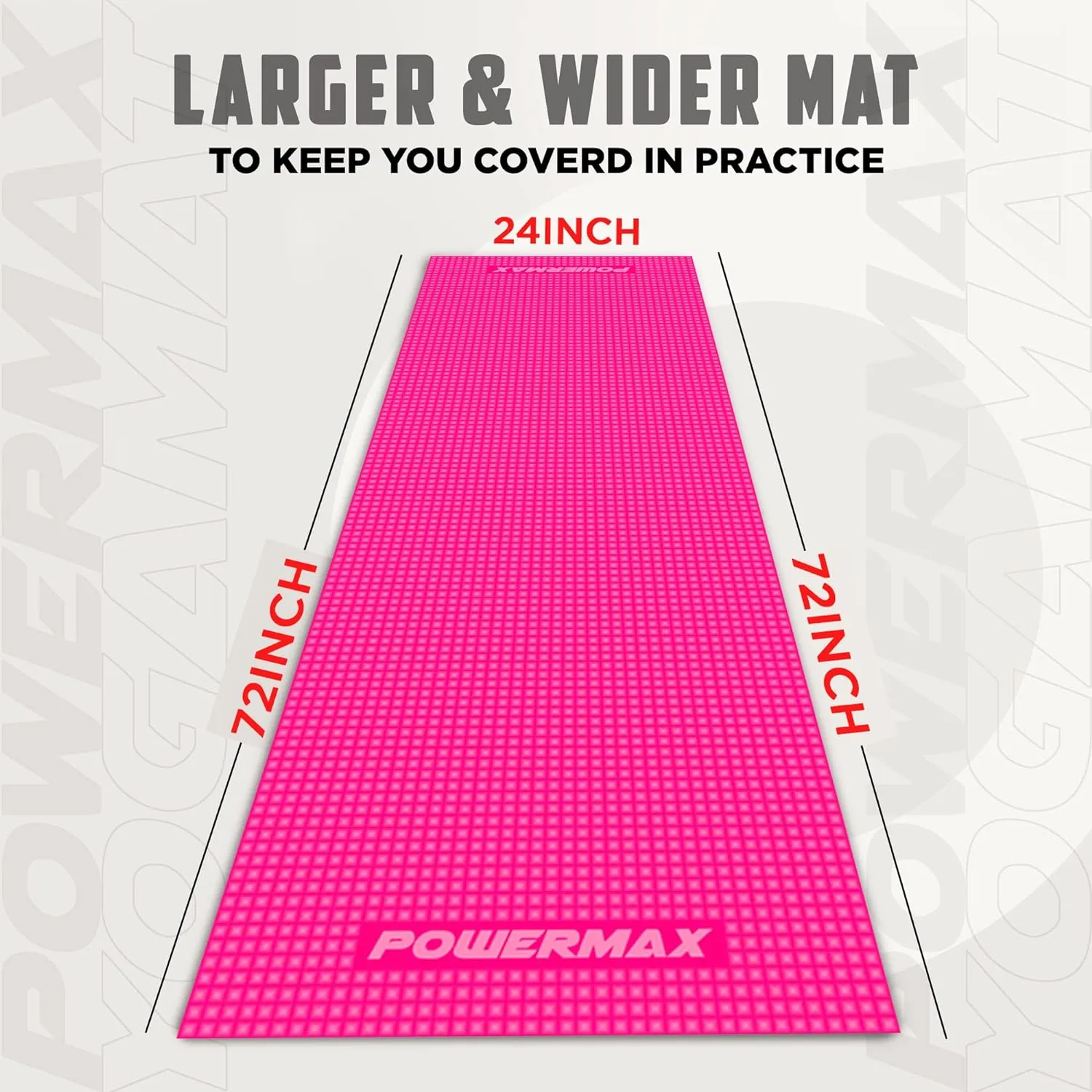 YE6-1.2-PK 6mm Thick Premium Exercise Yoga Mat for Gym Workout [Ultra-Dense Cushioning | Tear Resistance & Water Proof] Eco-Friendly Non-Slip Yoga Mat for Gym and Any General Fitness