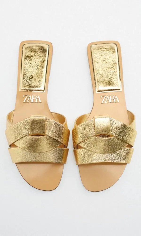 ZARA BASIC GOLD FLAT