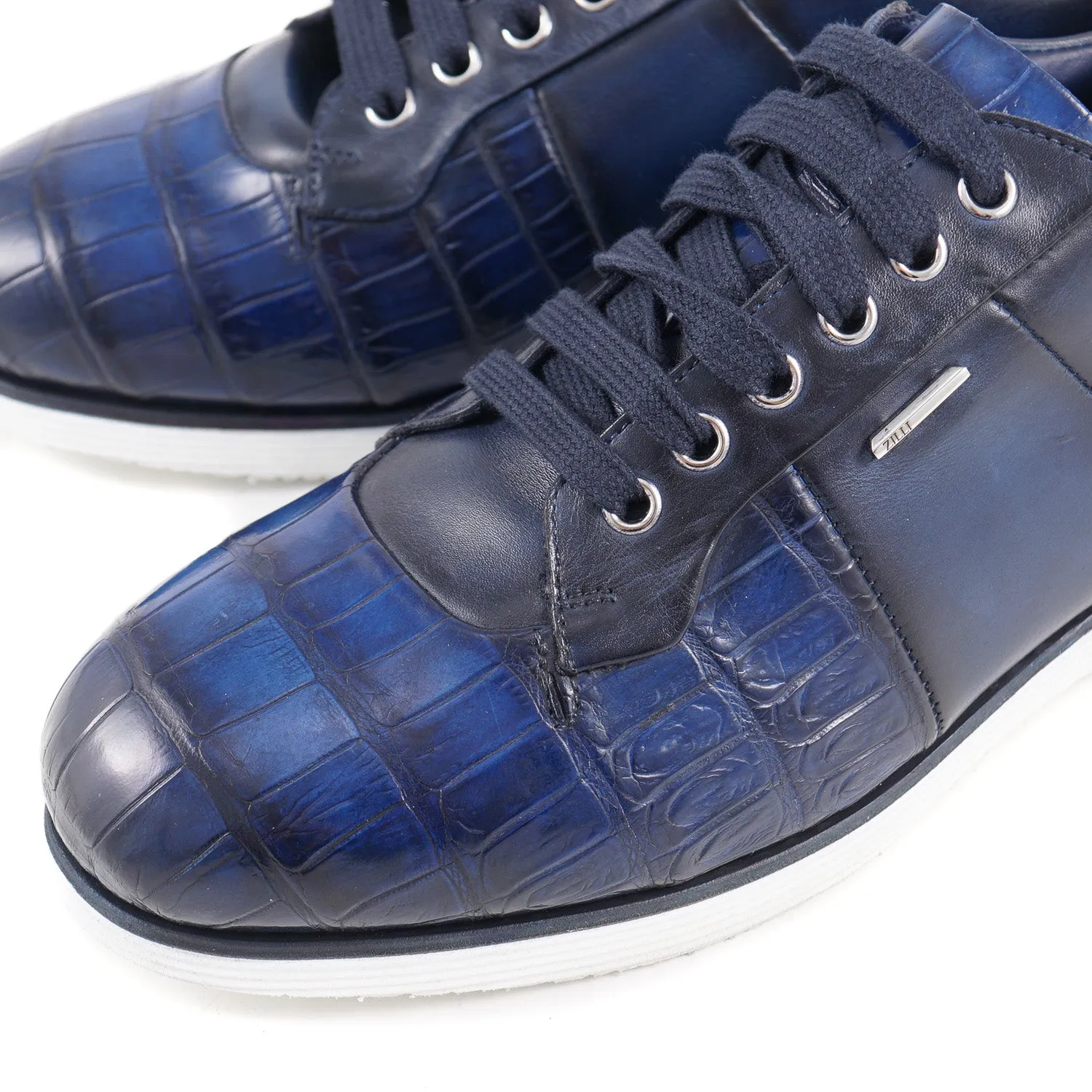 Zilli Crocodile and Calf Leather Sneakers