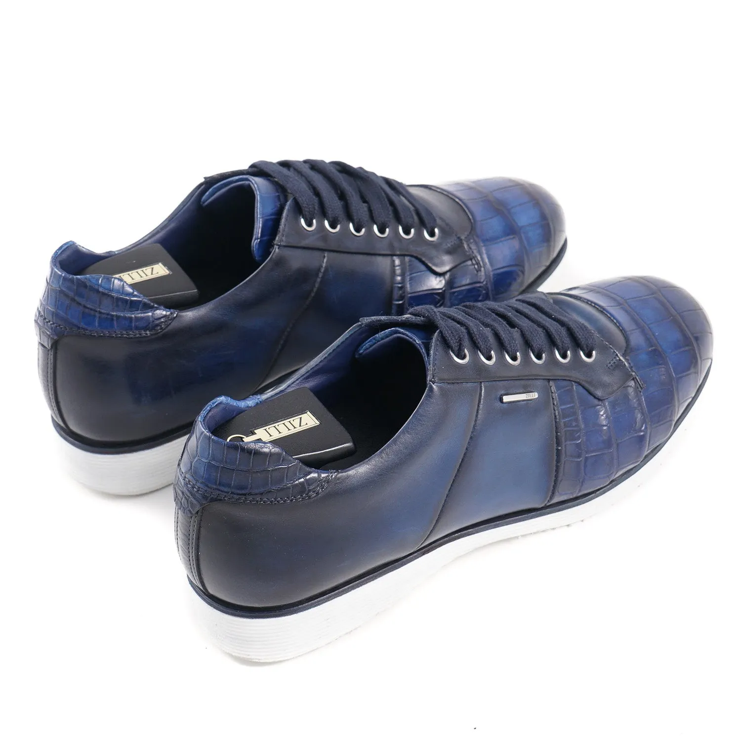 Zilli Crocodile and Calf Leather Sneakers