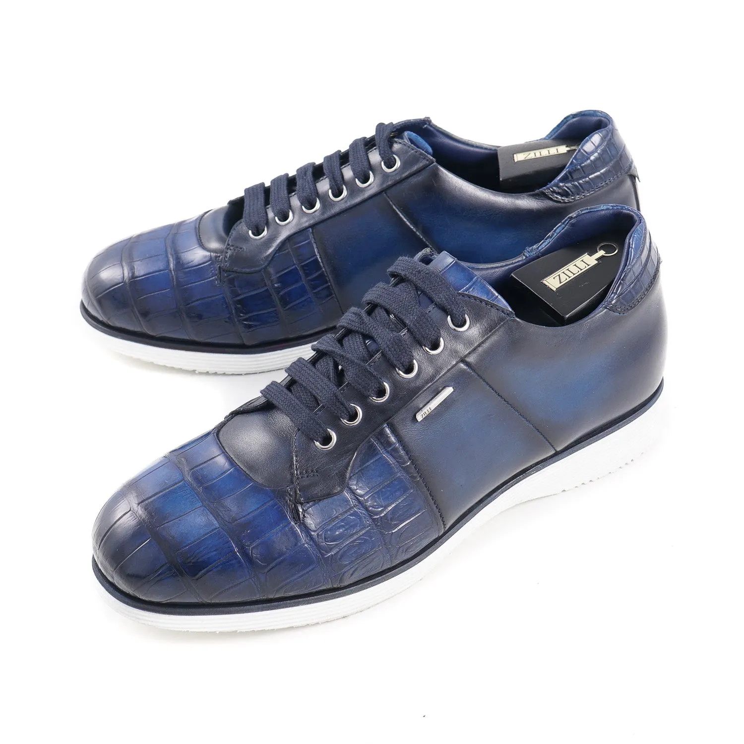 Zilli Crocodile and Calf Leather Sneakers